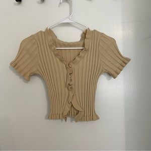 Yesstyle short sleeve cropped cardigan